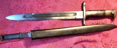 Krag Rifle 1899 set with period correct sling and bayonet - Image 8 of 15