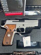 Sig Sauer Elite P226 ASE Stainless Rail 9mm SRT DA/SA factory custom wood grips. NOS - 2 of 10