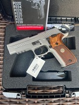 Sig Sauer Elite P226 ASE Stainless Rail 9mm SRT DA/SA factory custom wood grips. NOS - 1 of 10
