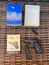 Beretta 950SB Jetfire 25 ACP with correct box, cleaning brush, and pistol booklet - 1 of 8