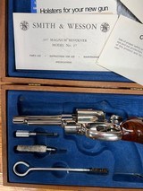 Smith & Wesson factory Nickel 27-2 pinned barrel complete with box and cleaning kit. Sought after 4 in barrel 357 magnum - 12 of 14