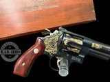 MAGNIFICENT #001 LEW HORTON SMITH & WESSON 29 Gold Inlaid & Engraved 44 MAG
NUMBER 001 of 100 NEW OLD STOCK IN CASE