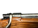 INCREDIBLE 1962 BROWNING HIGH POWER EXHIBITION GRADE BOLT ACTION RIFLE .270 WIN. FACTORY ENGRAVED, GOLD INLAID & SILVER PLATED BASEPLATE 2 GAME SCENES - 9 of 20