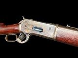 1898 WINCHESTER MODEL 1886 SADDLE RING CARBINE .50 EXPRESS FACTORY LETTERED WITH BOX OF AMMO - 4 of 20