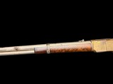 COLLECTOR WORTHY 1881 WINCHESTER MODEL 1873 SADDLE RING CARBINE FACTORY ENGRAVED, FACTORY GOLD PLATED RECEIVER, FACTORY NICKEL, XXX WOOD, LETTERED - 6 of 15