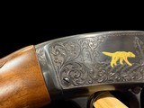 WONDERFUL 1954 WINCHESTER MODEL 42 PIGEON GRADE .410 28” FULL CHOKE SOLID RIB WINCHESTERS #5 ENGRAVING STYLE WITH GOLD GAME SCENES - 8 of 20
