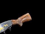 WONDERFUL 1954 WINCHESTER MODEL 42 PIGEON GRADE .410 28” FULL CHOKE SOLID RIB WINCHESTERS #5 ENGRAVING STYLE WITH GOLD GAME SCENES - 12 of 20