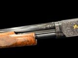 WONDERFUL 1954 WINCHESTER MODEL 42 PIGEON GRADE .410 28” FULL CHOKE SOLID RIB WINCHESTERS #5 ENGRAVING STYLE WITH GOLD GAME SCENES - 15 of 20