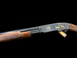WONDERFUL 1954 WINCHESTER MODEL 42 PIGEON GRADE .410 28” FULL CHOKE SOLID RIB WINCHESTERS #5 ENGRAVING STYLE WITH GOLD GAME SCENES - 11 of 20