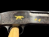 WONDERFUL 1954 WINCHESTER MODEL 42 PIGEON GRADE .410 28” FULL CHOKE SOLID RIB WINCHESTERS #5 ENGRAVING STYLE WITH GOLD GAME SCENES - 7 of 20