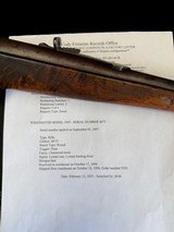 EXTREMELY RARE, FACTORY DOCUMENTED WINCHESTER MODEL 1895 FLATSIDE DELUXE MODEL MADE IN 1897 ANTIQUE 40-72 WCF - 2 of 19