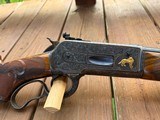MASTER ENGRAVED 1936 WINCHESTER MODEL 71 .348 WIN. SERIAL #927 OGAWA ENGRAVED MADIS PAPERWORK - 9 of 19