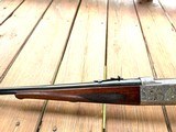 DW HARRIS MASTER ENGRAVED 1928 SAVAGE MODEL 99 TAKEDOWN TRIPLE GAME SCENE HAND ENGRAVED - 9 of 17
