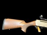 RARE BELGIAN BROWNING BAR GRADE III CARBINE 9.3x62 BIG BORE EUROPEAN MODEL WITH CLAW MOUNT AND SIGHTING RIB - 7 of 19