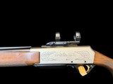 RARE BELGIAN BROWNING BAR GRADE III CARBINE 9.3x62 BIG BORE EUROPEAN MODEL WITH CLAW MOUNT AND SIGHTING RIB - 13 of 19