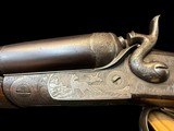 STUNNING BELGIAN DIANA GRADE SxS SHOTGUN 12GA GAME SCENE ENGRAVED DEEP RELIEF 18K GOLD - 12 of 20