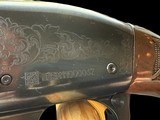 EMPLOYEE GUN REMINGTON 1100 200th ANNIVERSARY FACTORY ENGRAVED & GOLD INLAID HAND PICKED WOOD SERIAL #67 - 14 of 19