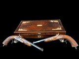 1859-1864 GERMAN SCHILLING SUHL MATCHED PAIR OF DUELING PISTOLS COLLECTOR CONDITION ORIGINAL CASE - 4 of 20