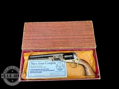 1958 2-DIGIT UBERTI 1851 NAVY HAND ENGRAVED CIVIL WAR CENTENNIAL NOS/UNFIRED WITH ORIGINAL BOX….. BREATHTAKING