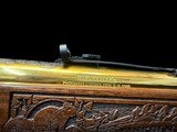 #8 OF 10 WINCHESTER 94AE SRC .45 COLT LINCOLN COUNTY WEST VIRGINIA, GOLD PLATED, ENGRAVED, CARVED, NOS/UNFIRED - 13 of 18