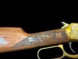 #8 OF 10 WINCHESTER 94AE SRC .45 COLT LINCOLN COUNTY WEST VIRGINIA, GOLD PLATED, ENGRAVED, CARVED, NOS/UNFIRED - 17 of 18