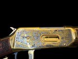 #8 OF 10 WINCHESTER 94AE SRC .45 COLT LINCOLN COUNTY WEST VIRGINIA, GOLD PLATED, ENGRAVED, CARVED, NOS/UNFIRED - 18 of 18