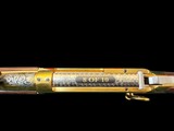 #8 OF 10 WINCHESTER 94AE SRC .45 COLT LINCOLN COUNTY WEST VIRGINIA, GOLD PLATED, ENGRAVED, CARVED, NOS/UNFIRED - 10 of 18
