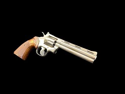 MUSEUM QUALITY, FACTORY ORIGINAL, FACTORY NICKEL, 1968 COLT PYTHON 6” VENT RIB .357 MAGNUM - Image 9 of 12