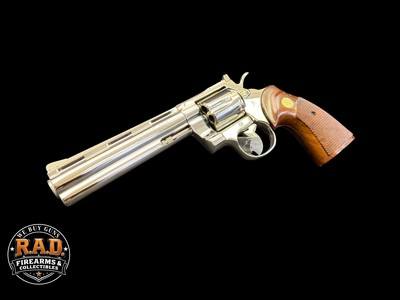 MUSEUM QUALITY, FACTORY ORIGINAL, FACTORY NICKEL, 1968 COLT PYTHON 6” VENT RIB .357 MAGNUM - Image 1 of 12