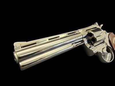 MUSEUM QUALITY, FACTORY ORIGINAL, FACTORY NICKEL, 1968 COLT PYTHON 6” VENT RIB .357 MAGNUM - Image 3 of 12