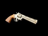 MUSEUM QUALITY, FACTORY ORIGINAL, FACTORY NICKEL, 1968 COLT PYTHON 6” VENT RIB .357 MAGNUM - Image 9 of 12