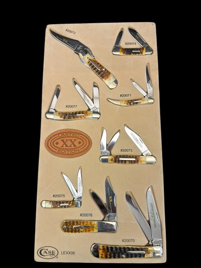 JAW-DROPPING, 2006, CASE XX DARK MOLASSES 8-KNIFE LIMITED SET 1 of 3000 NEW OLD STOCK WITH DISPLAY AND ORIGINAL BOXES - Image 2 of 13