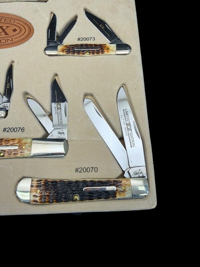 JAW-DROPPING, 2006, CASE XX DARK MOLASSES 8-KNIFE LIMITED SET 1 of 3000 NEW OLD STOCK WITH DISPLAY AND ORIGINAL BOXES - Image 11 of 13