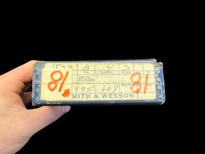 HARD TO FIND, SMITH & WESSON 18-3 .22 LONG RIFLE REVOLVER 4” BLUED ORIGINAL BOX - Image 2 of 19