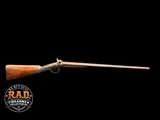 VERY FINE, ANTIQUE, W. MILLS IMPROVED MAKER LONDON DOUBLE BARREL BLACK POWDER SHOTGUN - Image 1 of 24