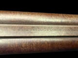VERY FINE, ANTIQUE, W. MILLS IMPROVED MAKER LONDON DOUBLE BARREL BLACK POWDER SHOTGUN - Image 22 of 24