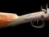 VERY FINE, ANTIQUE, W. MILLS IMPROVED MAKER LONDON DOUBLE BARREL BLACK POWDER SHOTGUN - Image 10 of 24