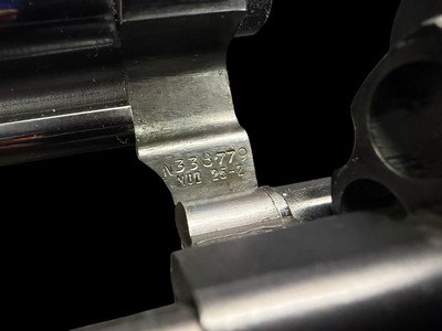 NICE, SMITH & WESSON MODEL OF 1955 25-2 .45 ACP WITH PRESENTATION BOX & TOOLS 6” BLUED FULL TARGET - Image 7 of 17