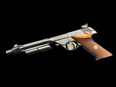 COLLECTOR CONDITION, HIGH STANDARD MODEL 104 SUPERMATIC TROPHY .22 LR W/PRESENTATION CASE - Image 4 of 18