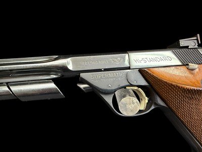 COLLECTOR CONDITION, HIGH STANDARD MODEL 104 SUPERMATIC TROPHY .22 LR W/PRESENTATION CASE - Image 7 of 18