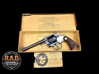 MINTY, 1932 COLT OFFICIAL POLICE .38 SPECIAL ORIGINAL BOX & PAPERWORK - Image 1 of 25