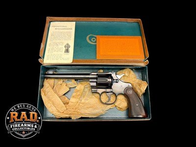 EXCELLENT, 1950 COLT OFFICER’S MODEL TARGET .38 SPECIAL ORIGINAL BOX & PAPERWORK - Image 1 of 21
