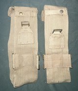 British Pattern '37 - Royal Naval Shore Party Lanchester SMG Pouch Pair - MECo '41 & 