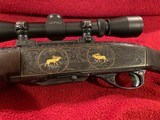 Custom Remington 742 Carbine .30-06 Engraved w/ Gold Animals & restocked - 1 of 6
