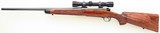 Al Biesen Winchester pre-64 Model 70 .338 Winchester Magnum, integral brake, outstanding walnut, trapdoor, 99 percent - 2 of 12
