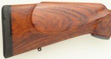 Left hand Biesen custom .338 Winchester Magnum made for family member, integral brake, highly refined, tremendous wood, provenance, 98%, layaway - 9 of 15