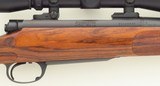 Left hand Biesen custom .338 Winchester Magnum made for family member, integral brake, highly refined, tremendous wood, provenance, 98%, layaway - 6 of 15