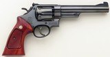 Smith & Wesson Hand Ejector .45 Target Model of 1955 .45 ACP, very early serial, letter, five screw, 6.5-inch pinned, great bore, 90%, layaway - 2 of 12