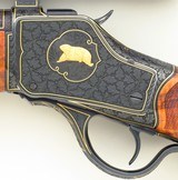 Custom Winchester 1885 High Wall .222 Rem. Mag., Brownell, Jaeger gold relief, outstanding wood, superb condition, layaway - 6 of 15