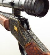 Custom Winchester 1885 High Wall .222 Rem. Mag., Brownell, Jaeger gold relief, outstanding wood, superb condition, layaway - 8 of 15